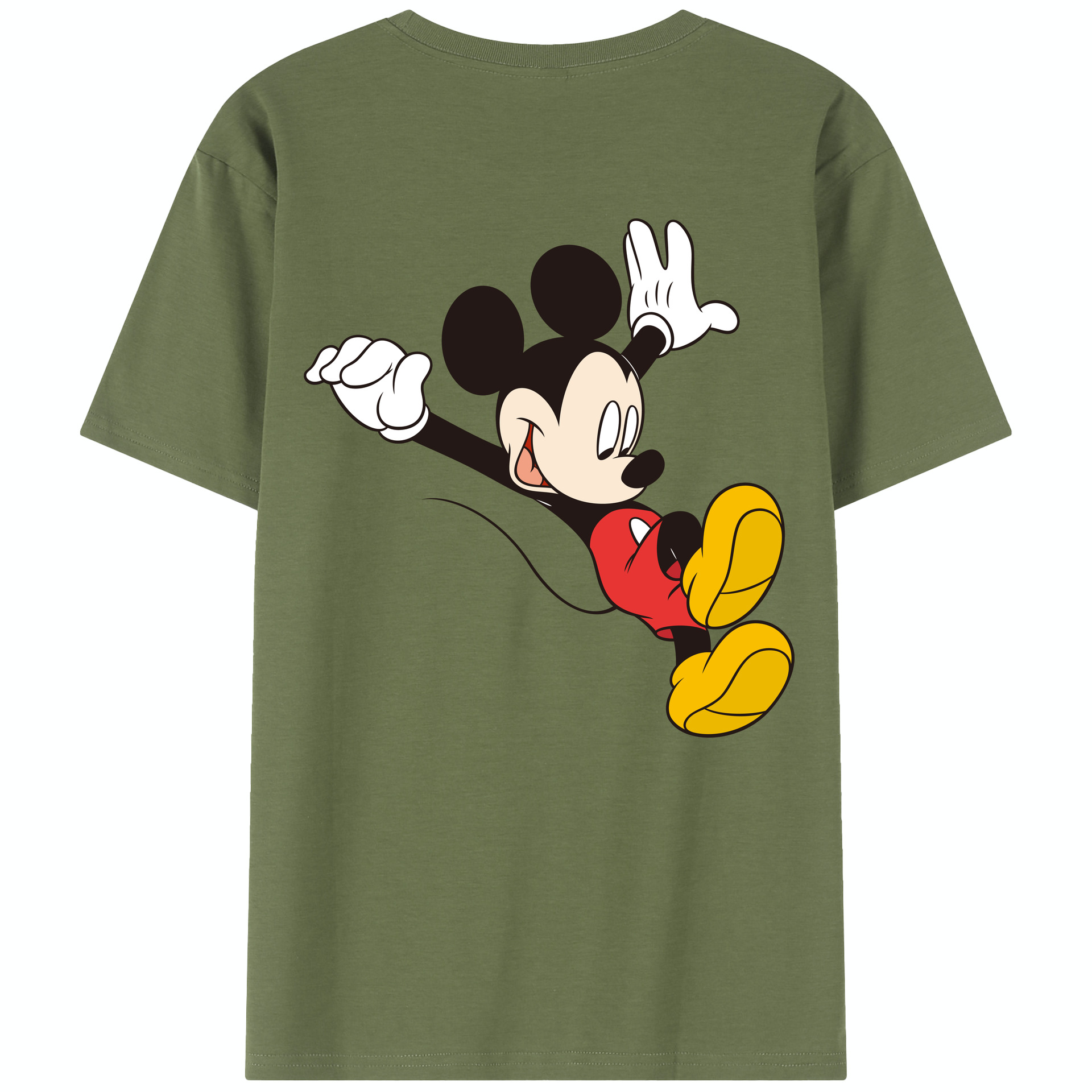（画像用） ミッキーマウス Mickey Mouse 綿100％半袖Tシャツ（背面プリント）